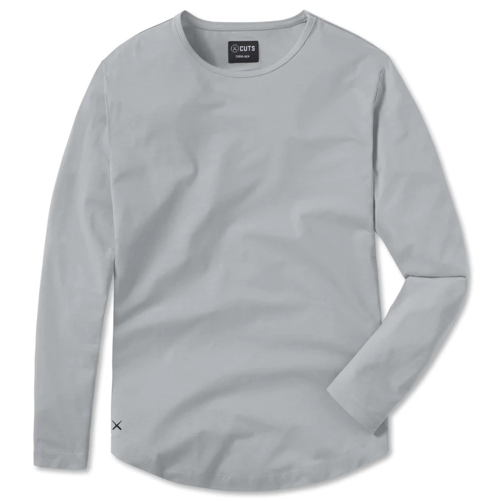 Cuts Long Sleeve Curve Hem Tee